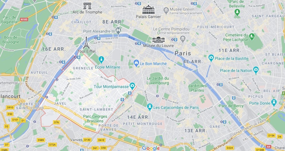 Où se trouve le 15e Arrondissement de Paris