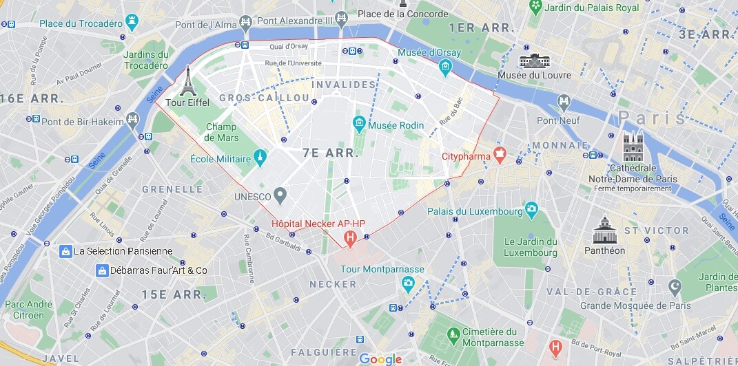 Où se trouve le 7eme Arrondissement de Paris