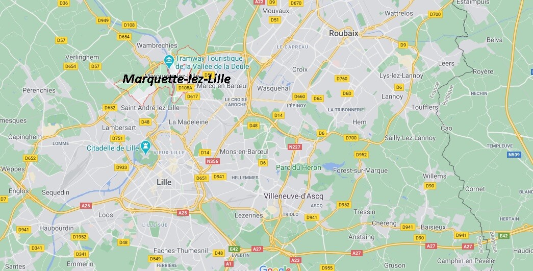 Dans quelle région se trouve Marquette-lez-Lille