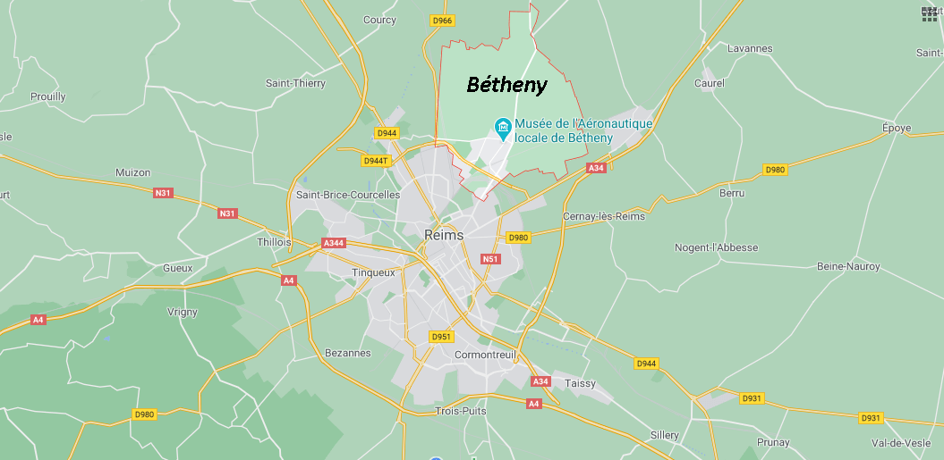 Où se situe Bétheny (51450)