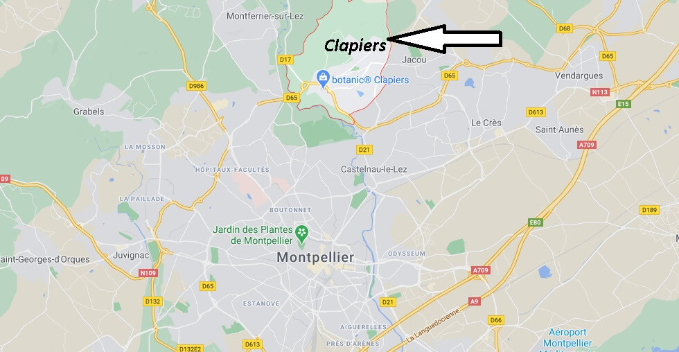 Où se situe Clapiers (34077)