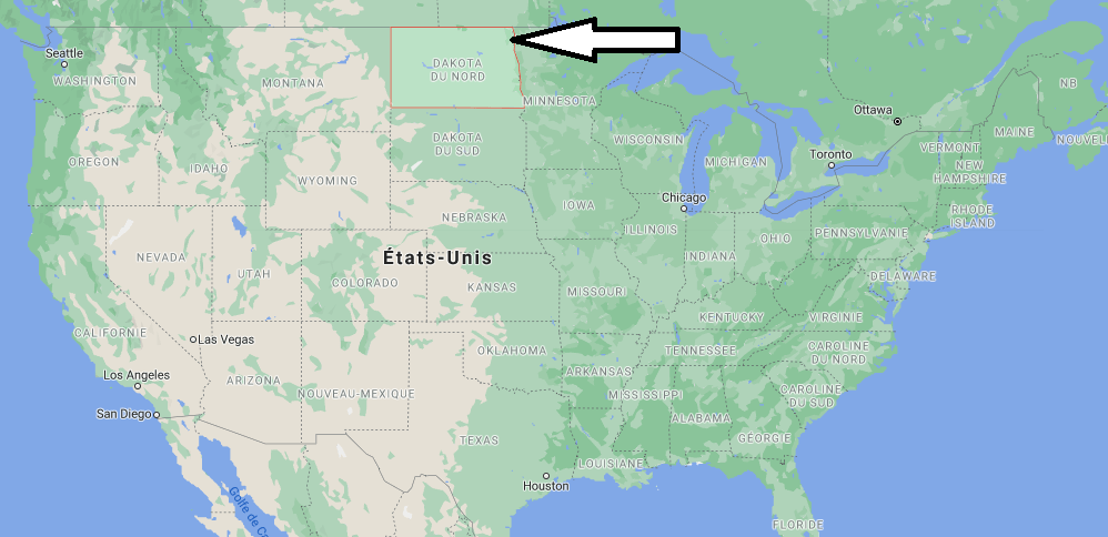 Où se situe Dakota du Nord