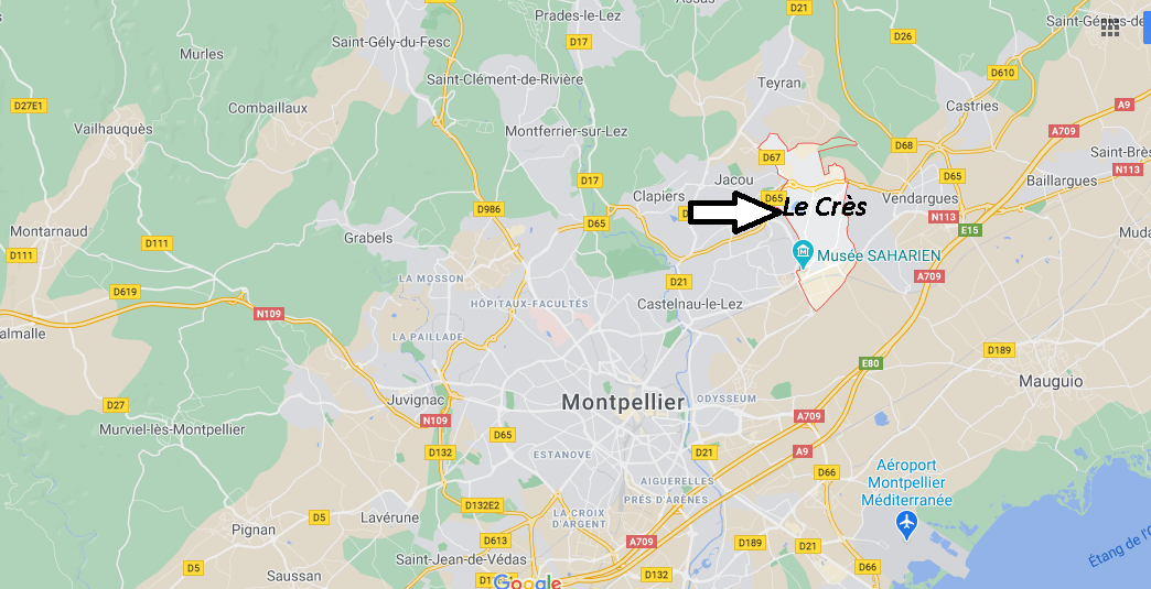Où se situe Le Crès (34090)