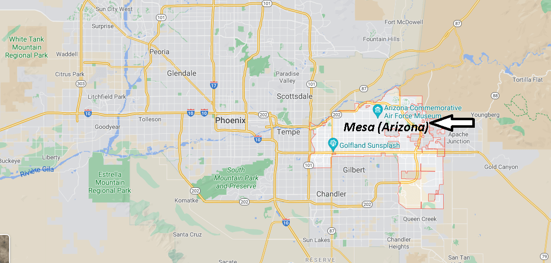 Où se situe Mesa (Arizona)