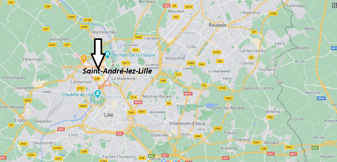 Où se situe Saint-André-lez-Lille (59350)