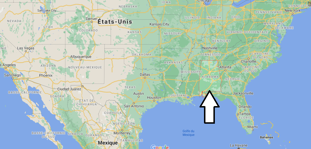 Où se situe la Alabama
