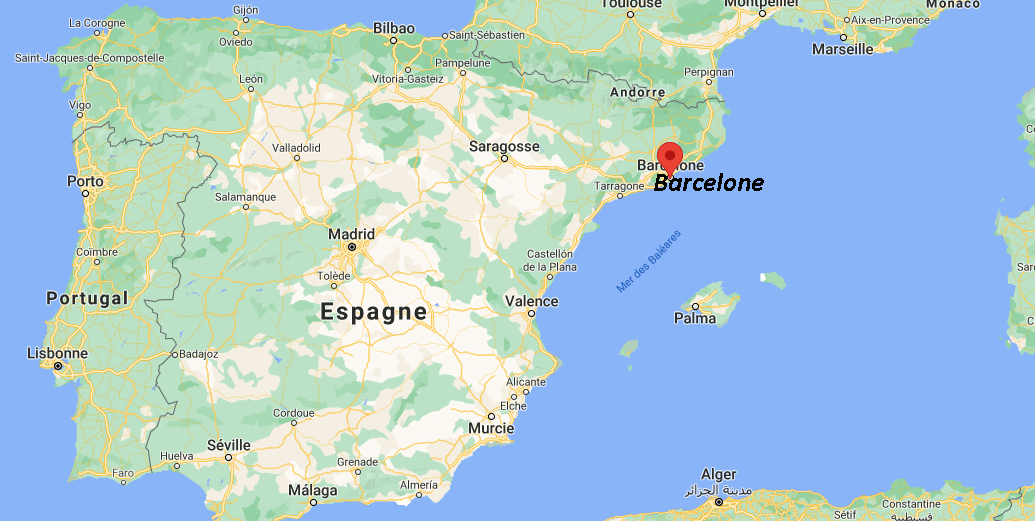 Où se trouve Barcelone sur la carte