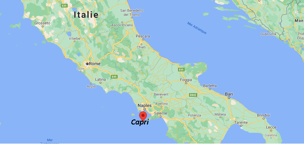 Où se trouve Capri sur la carte