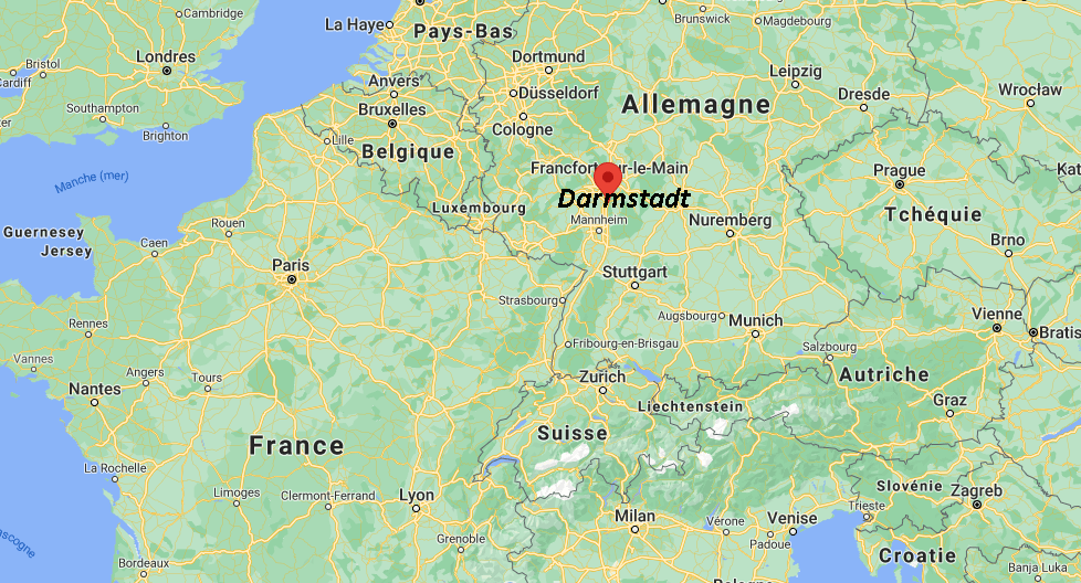 Où se trouve Darmstadt sur la carte