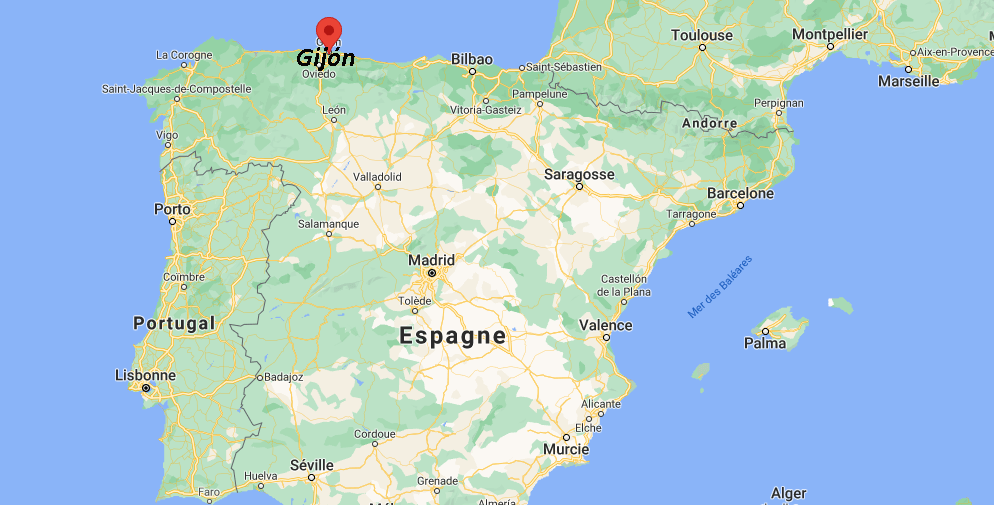 Où se trouve Gijón sur la carte