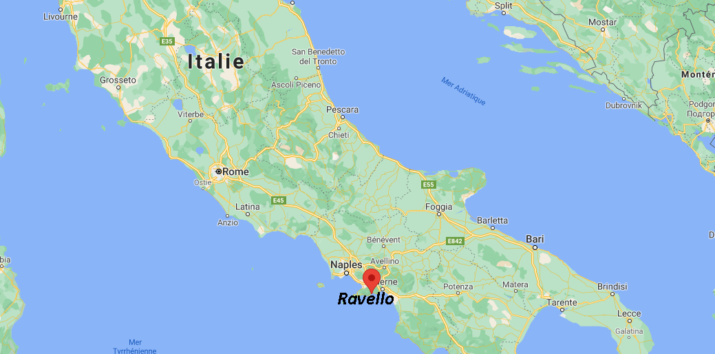 Où se trouve Ravello sur la carte