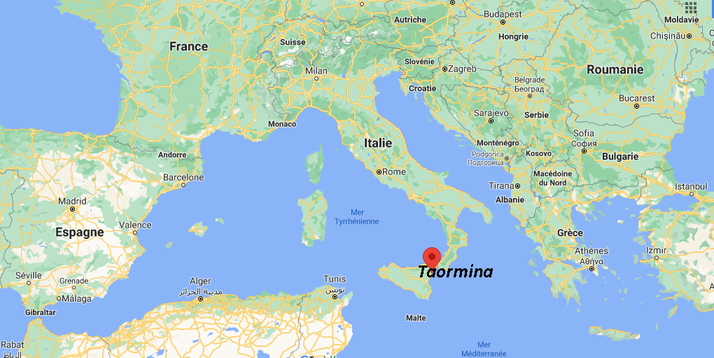 Où se trouve Taormina sur la carte