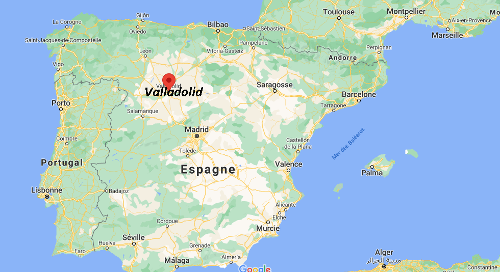 Où se trouve Valladolid sur la carte