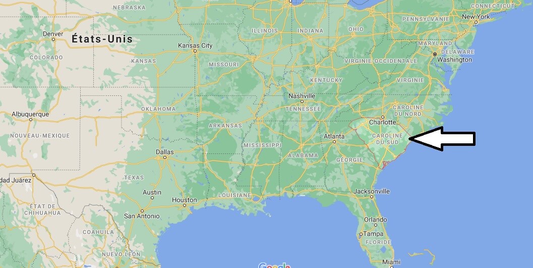 Où se trouve la Caroline du Sud