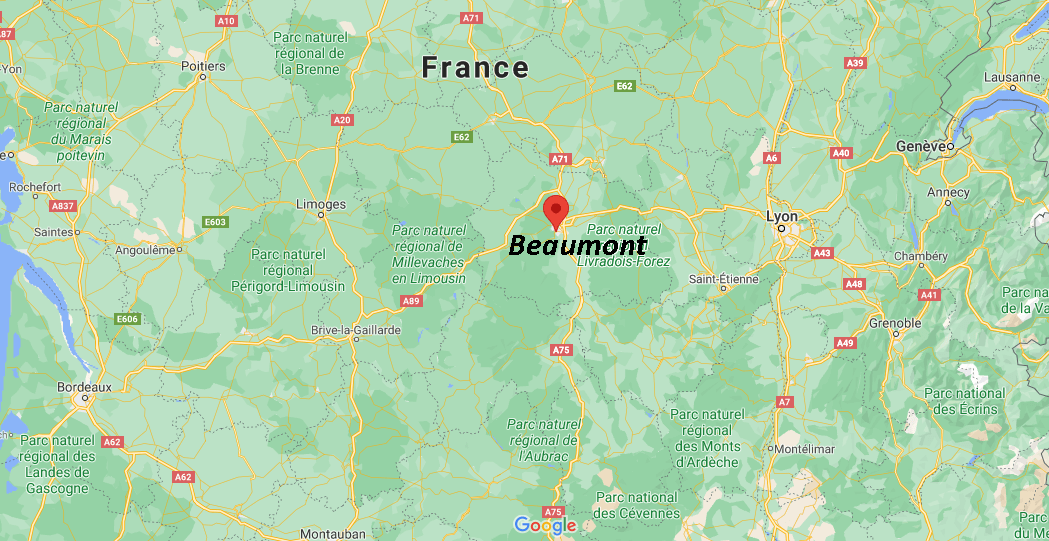Où se situe Beaumont (Code postal 63170)