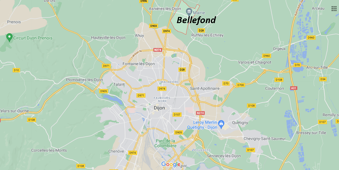 Où se situe Bellefond (21490)