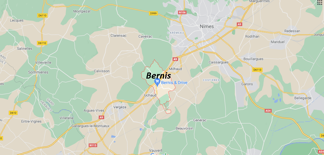 Où se situe Bernis (Code postal 30620)