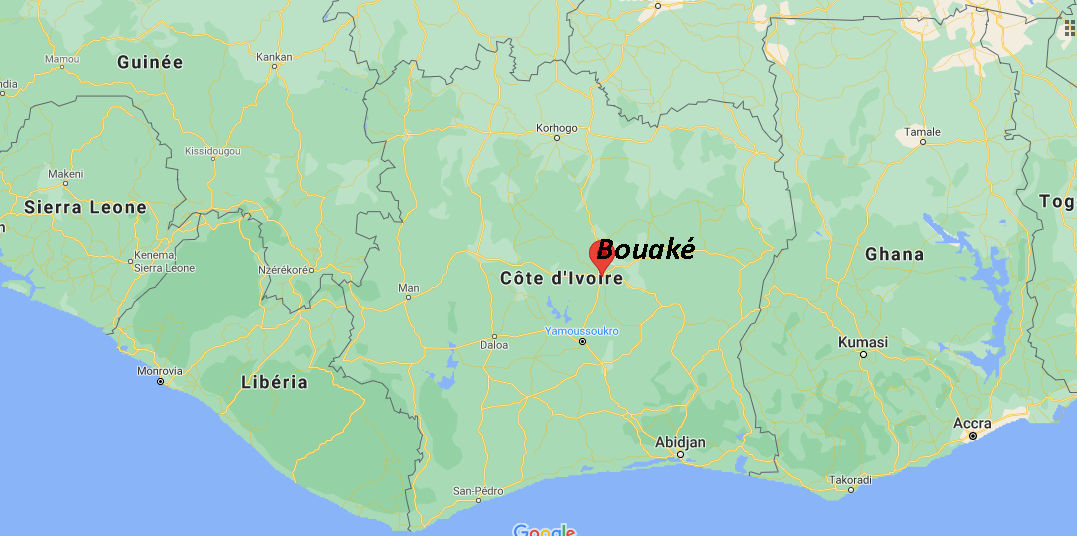 Où se situe Bouaké