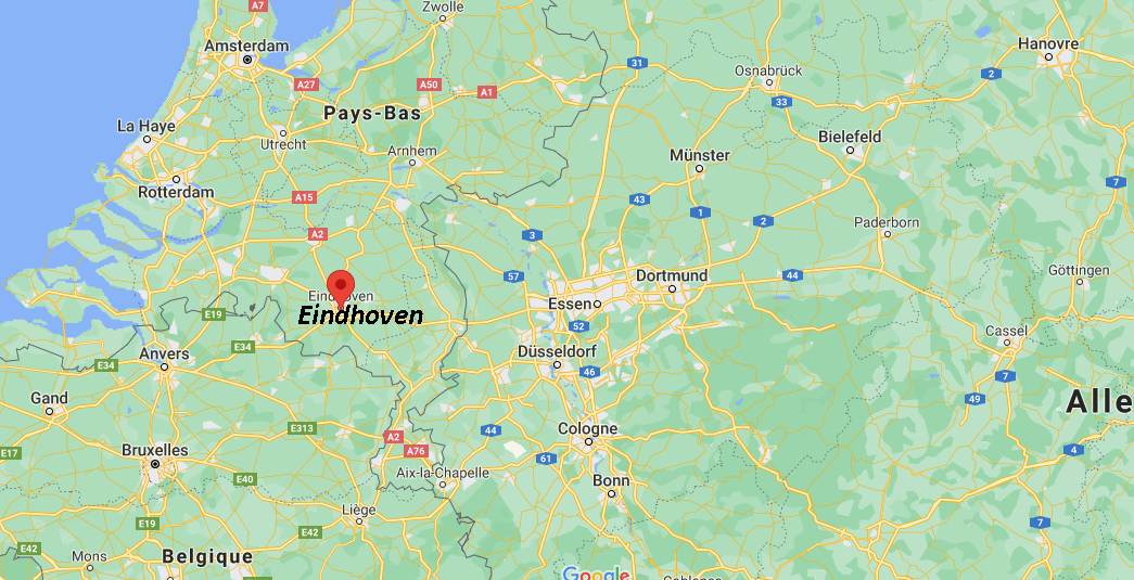 Où se situe Eindhoven