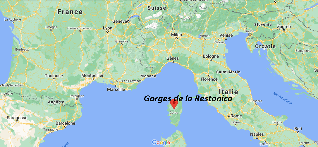 Où se situe Gorges de la Restonica