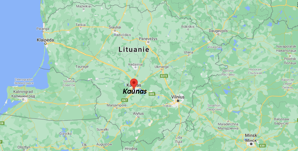 Où se situe Kaunas