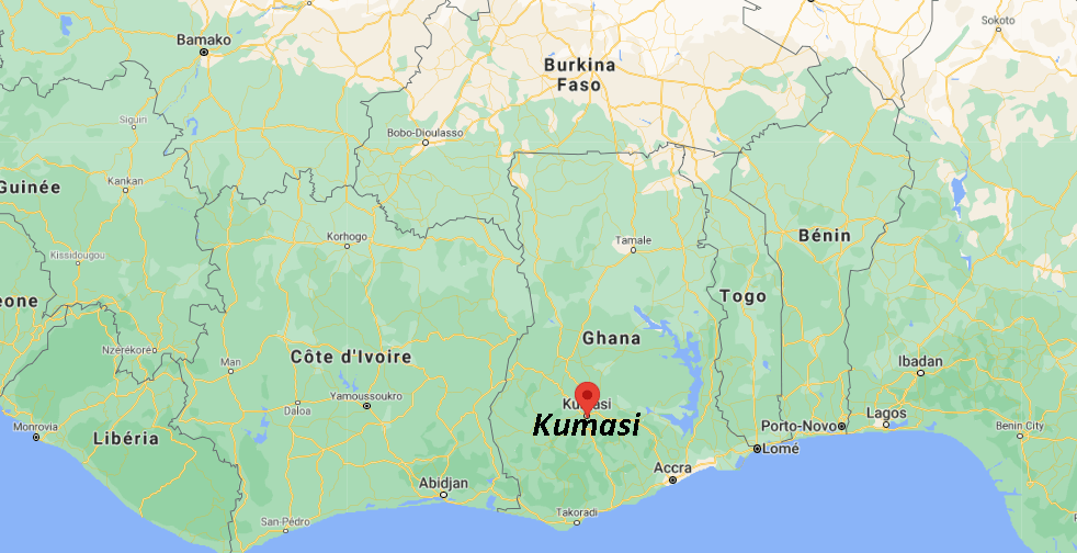 Où se situe Kumasi