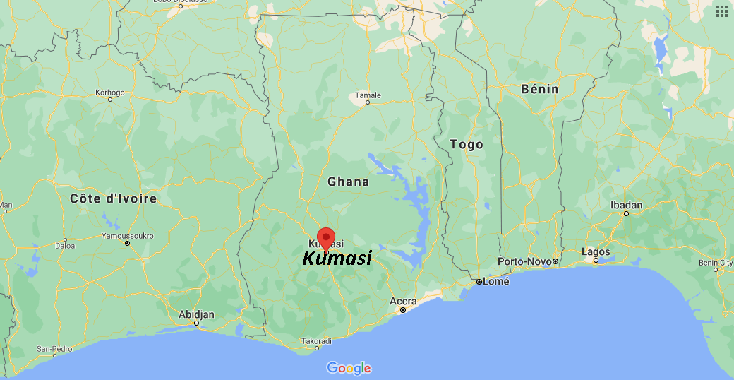 Où se situe Kumasi
