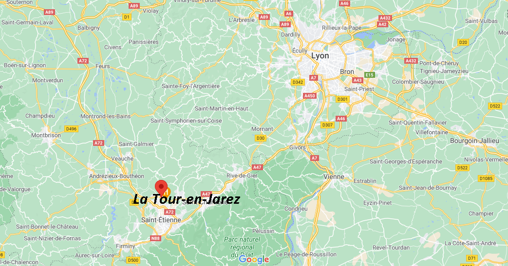 Où se situe La Tour-en-Jarez (42580)