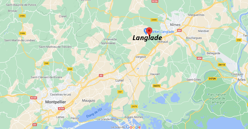 Où se situe Langlade (Code postal 30980)