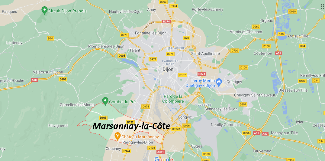 Où se situe Marsannay-la-Côte (21160)