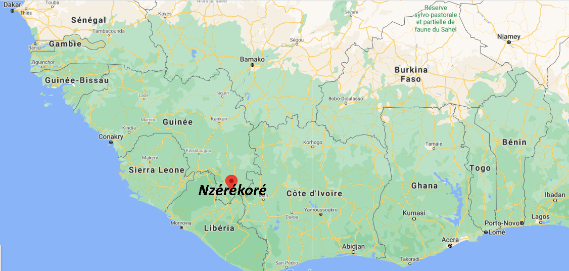 Où se situe Nzérékoré