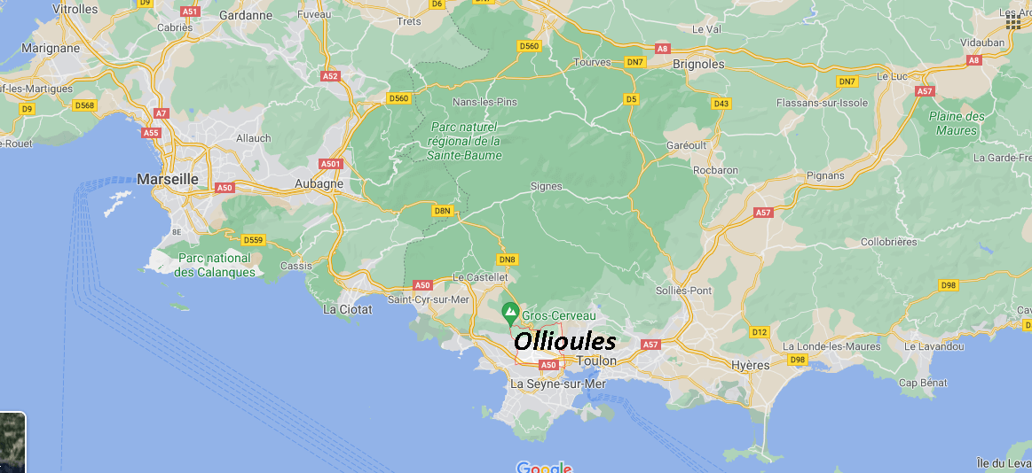 Où se situe Ollioules (Code postal 83190)