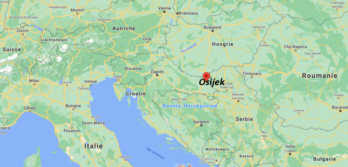 Où se situe Osijek