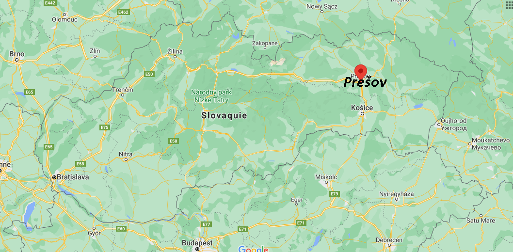 Où se situe Prešov