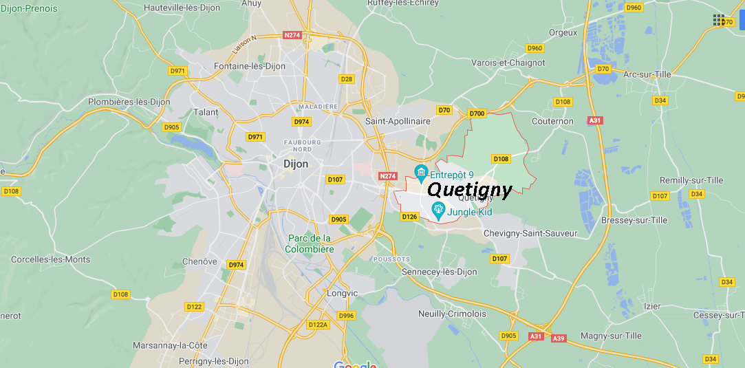 Où se situe Quetigny (21800)
