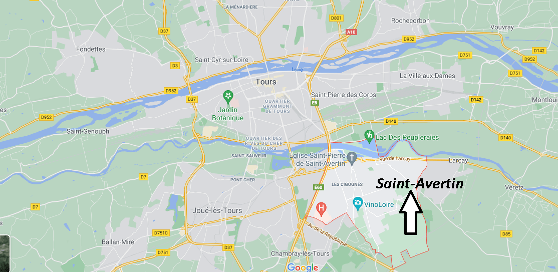 Où se situe Saint-Avertin (Code postal 37550)