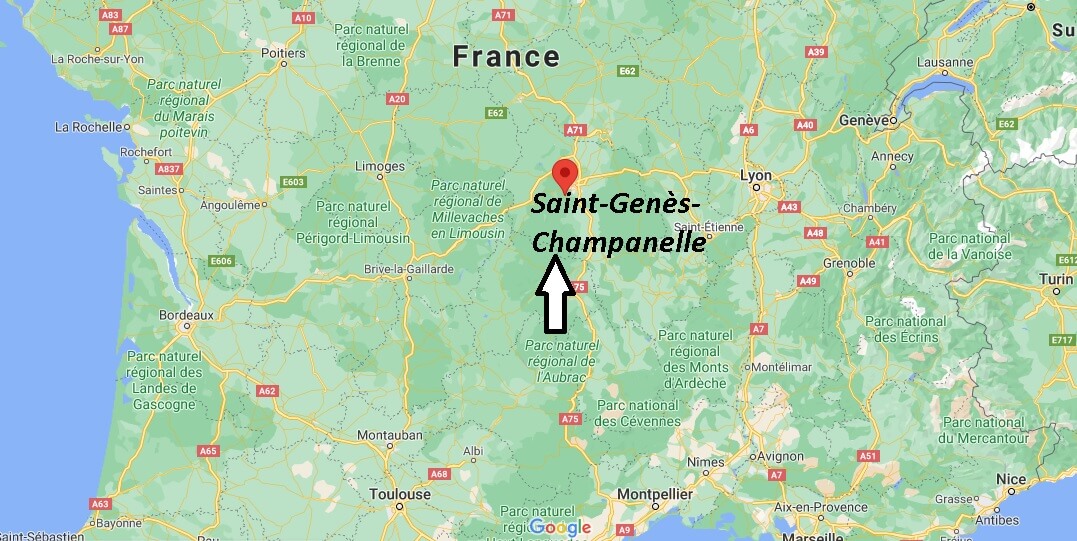 Où se situe Saint-Genès-Champanelle (Code postal 63122)
