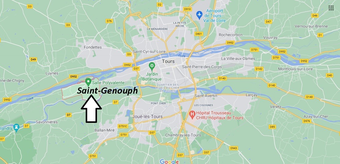 Où se situe Saint-Genouph (Code postal 37510)