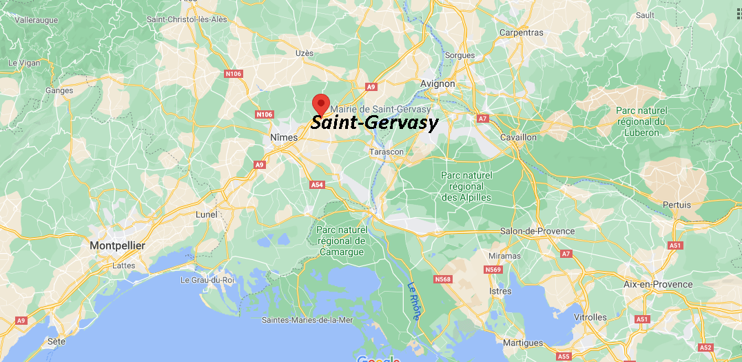 Où se situe Saint-Gervasy (Code postal 30320)