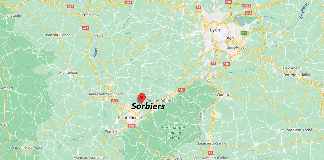 Où se situe Sorbiers (42290)