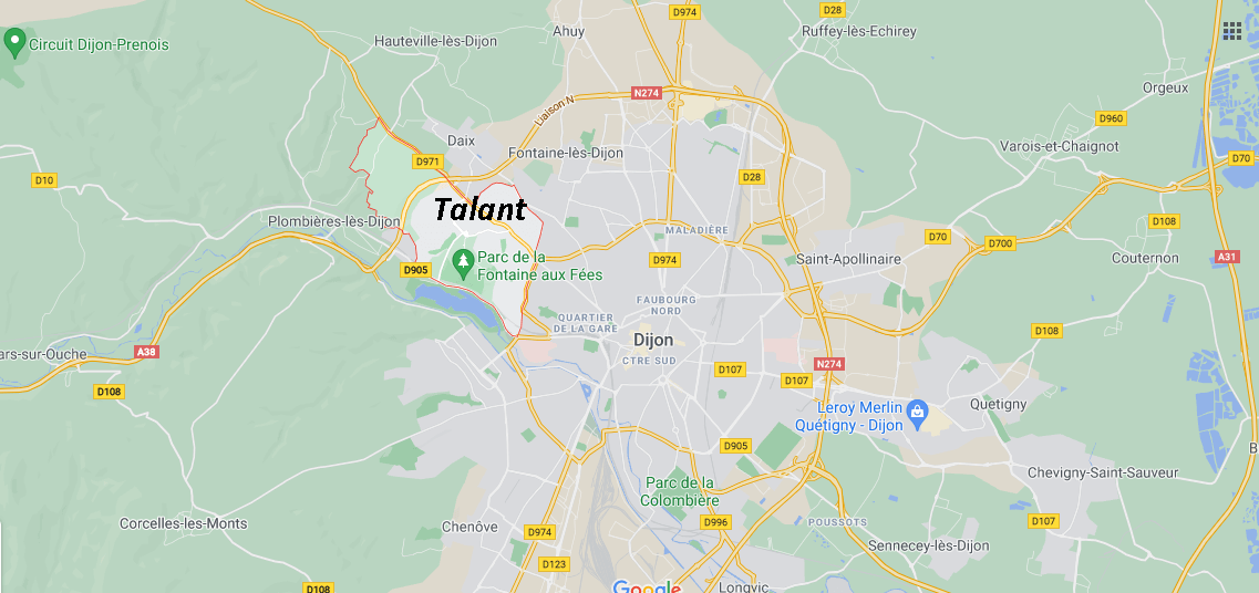 Où se situe Talant (21240)