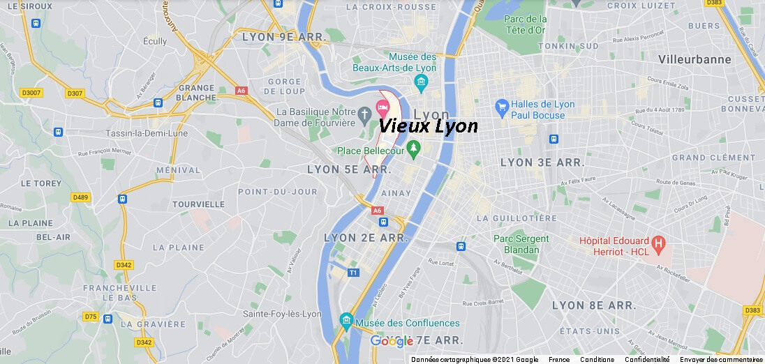 Où se situe le Vieux Lyon