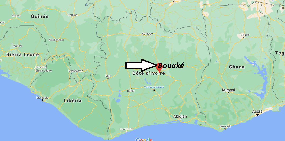 Où se trouve Bouaké