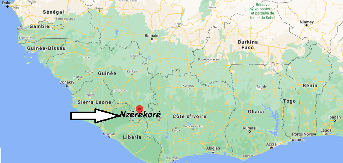 Où se trouve Nzérékoré