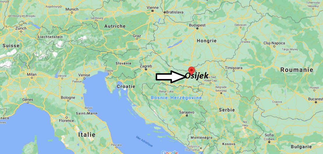 Où se trouve Osijek