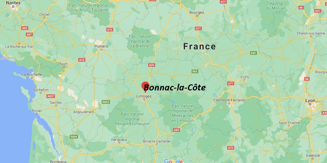 Où se situe Bonnac-la-Côte (Code postal 87270)