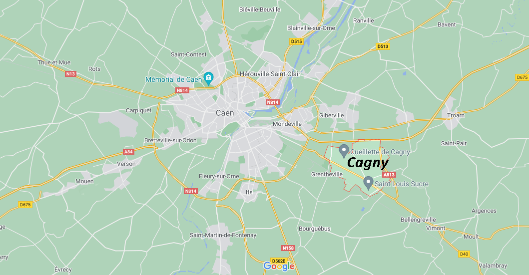 Où se situe Cagny (Code postal 14630)