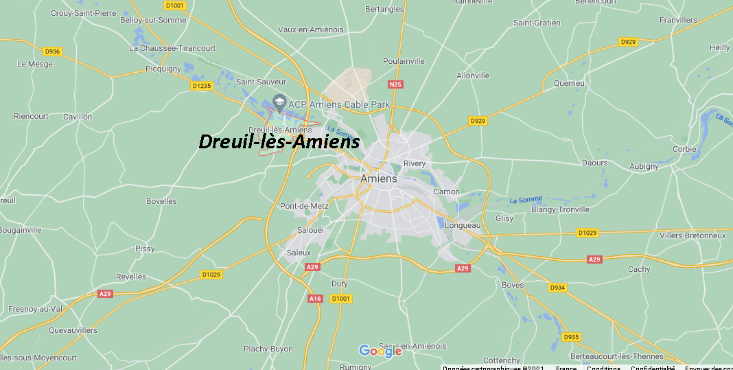 Où se situe Dreuil-lès-Amiens (Code postal 80470)