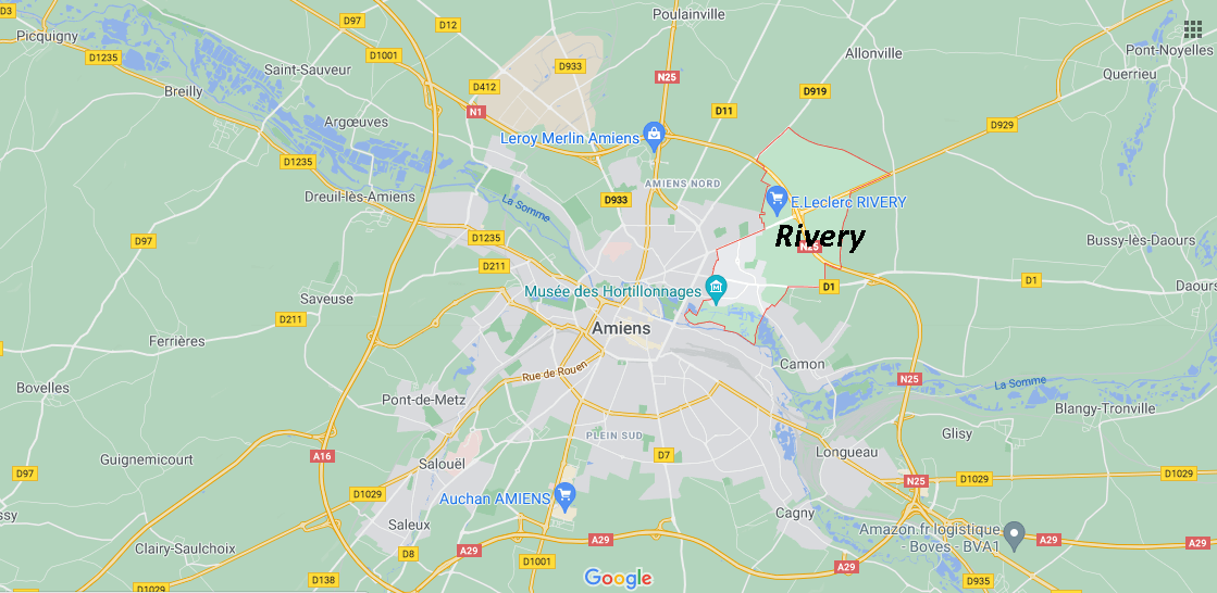 Où se situe Rivery (Code postal 80136)
