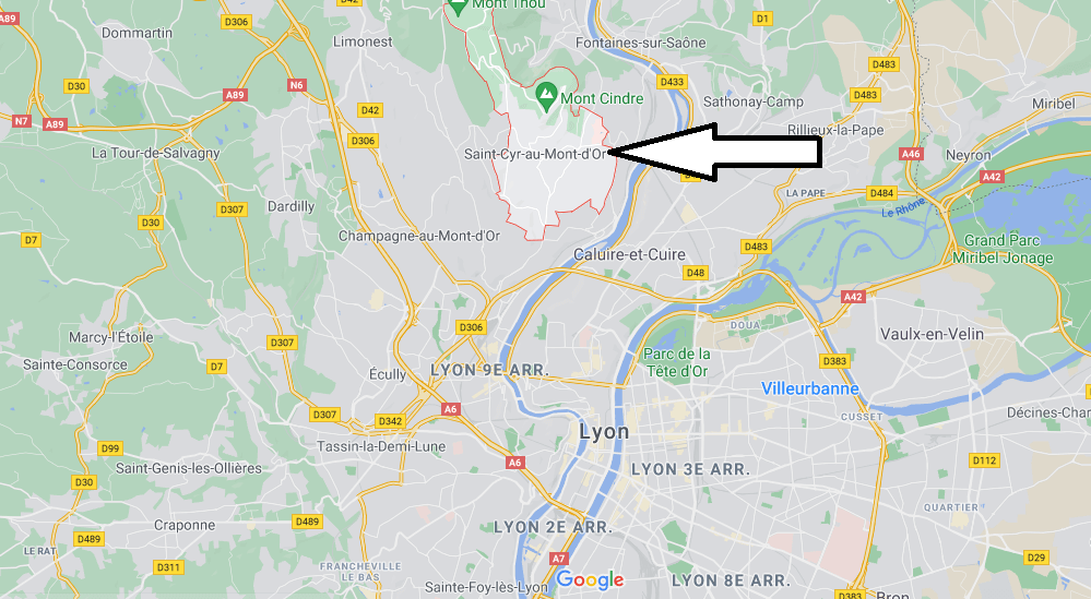 Où se situe Saint-Cyr-au-Mont-d-Or (Code postal 69450)